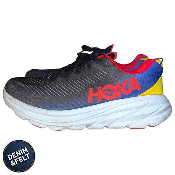 Hoka Rincon 3 Men’s Running Shoes | Color: Black/Dazzling Blue | PREOWNED!!🔥👟 - Picture 13 of 16